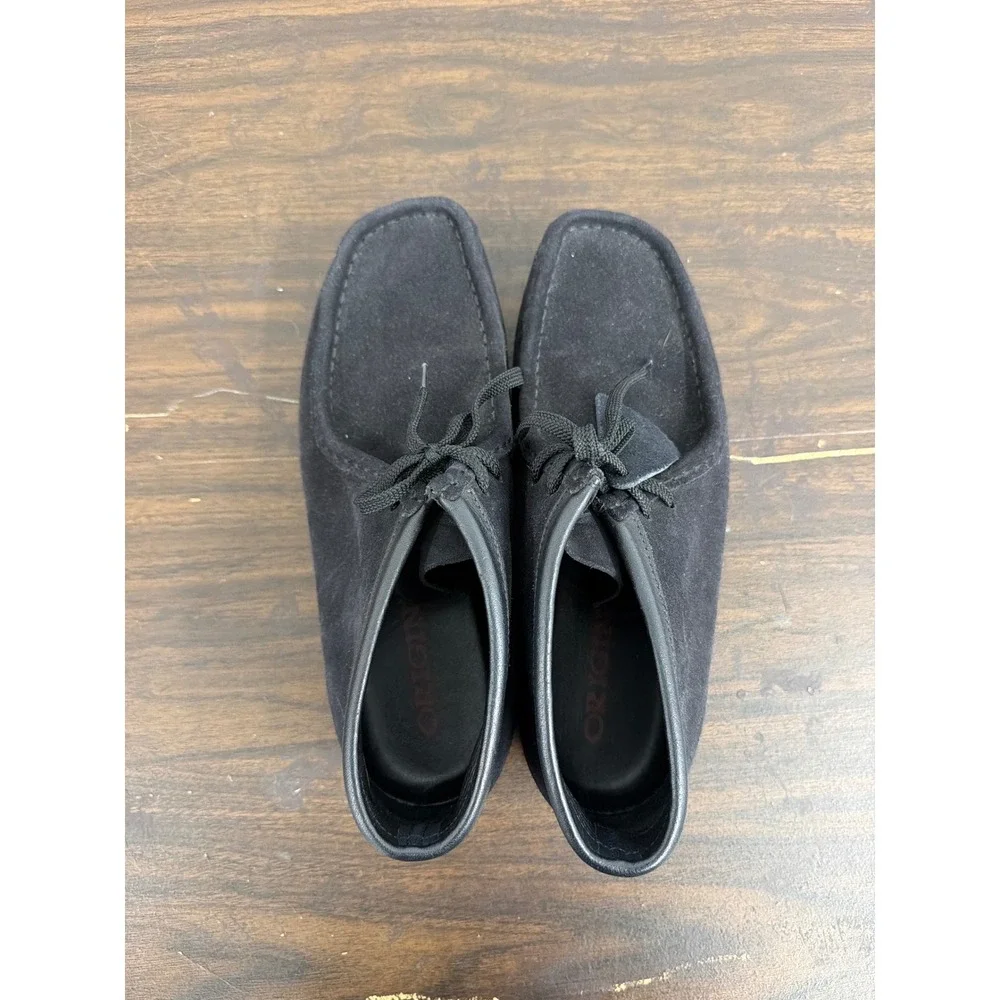 Clarks Originals Wallabee Men Black Suede Crepe Sole Boots 35409 Size 9M